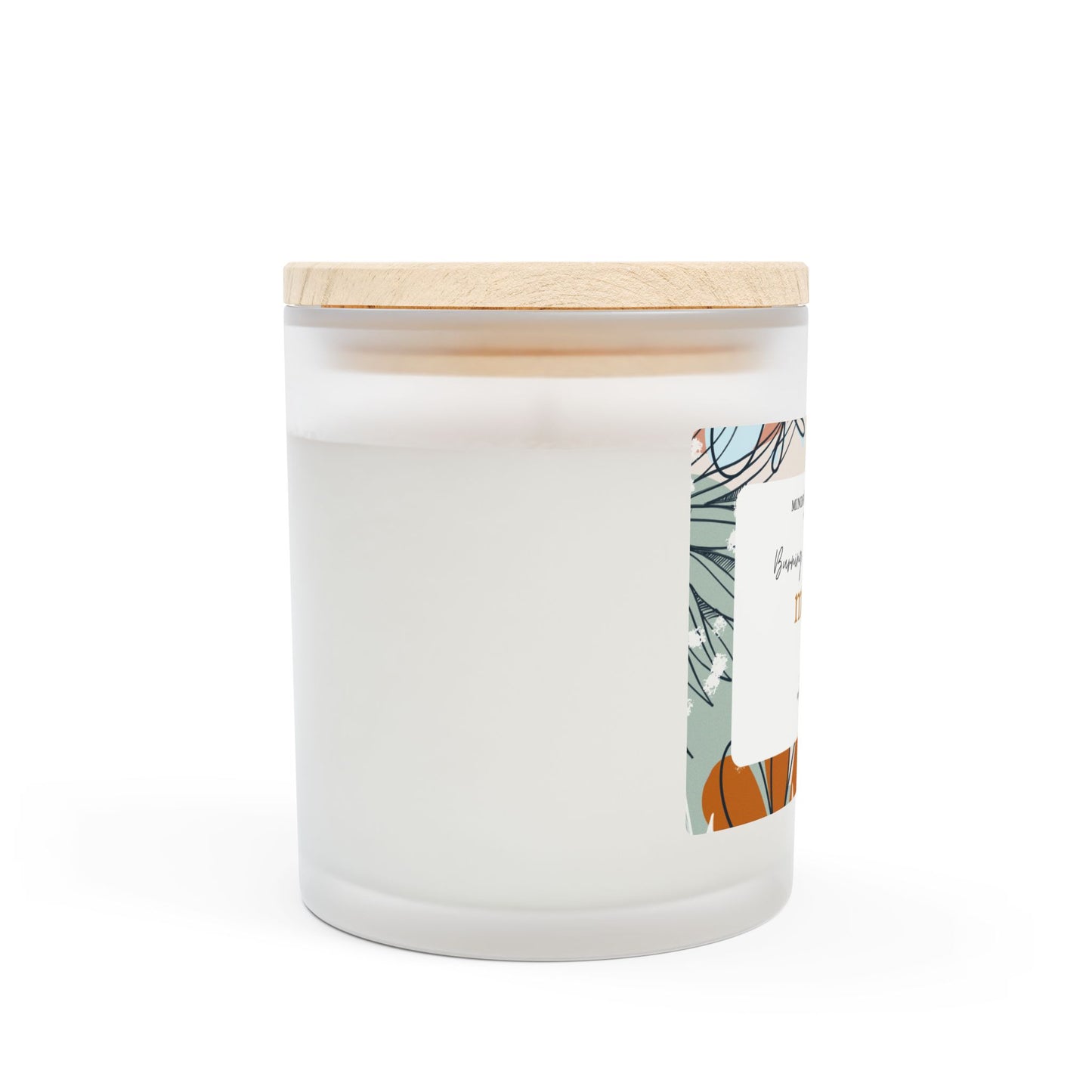 Mango Coconut Scented Candle - Relaxing Tropical Soy Wax Candle in Frosted Glass with Wooden Wick, Home Decor, Relaxation Gift, Calming Aromatherapy Candle