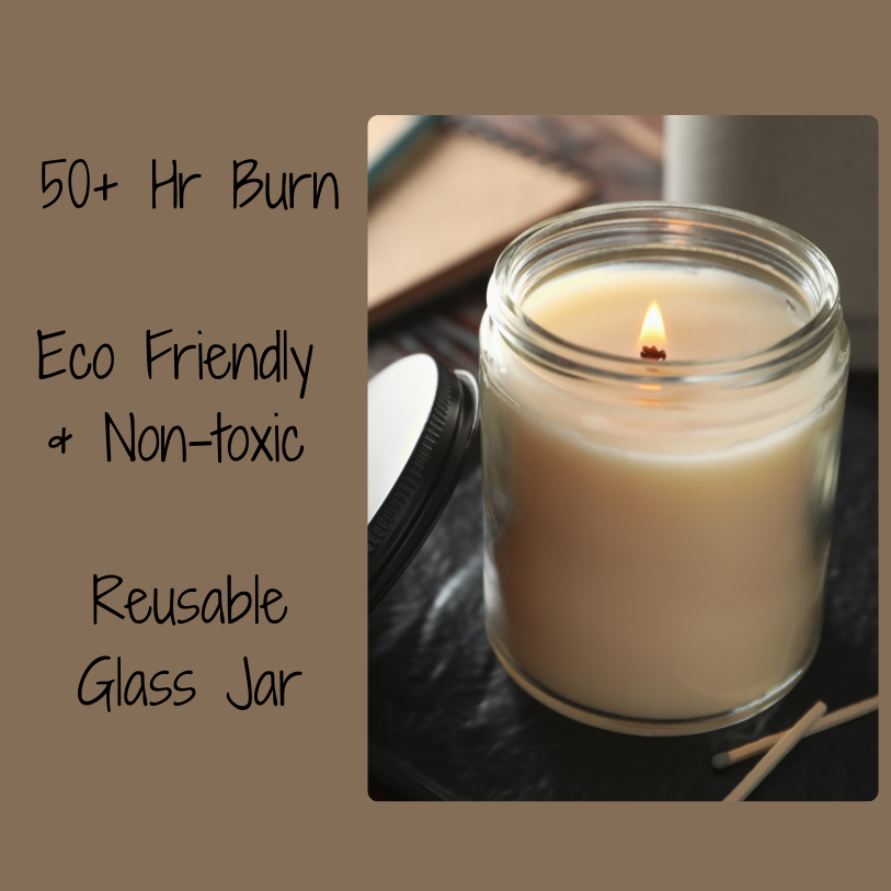 Apple Harvest Fall Scented Candle Natural Soy Wax Long-Lasting Aroma Cozy Autumn Decor Gift with True Ripe Apple and Spiced Notes eco-friendly fall candles for gifting - Mindful Chic Designs