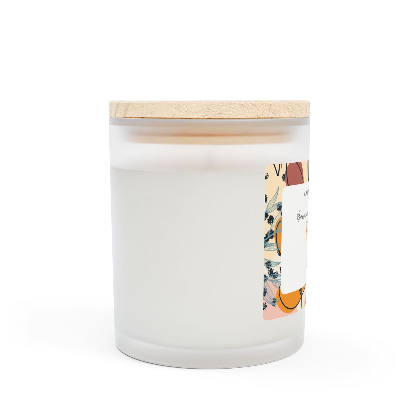 Frosted Glass Candle, Stress-Relief Frasier Fir Scented Home Decor, Aromatherapy Gift, Relaxation Candle, Christmas Candle, Holiday Candle - Mindful Chic Designs
