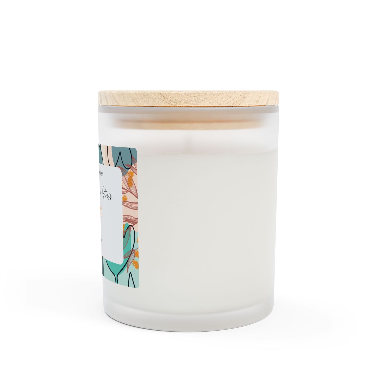 Frosted Glass Candle, Stress-Relief Frasier Fir Scented Home Decor, Aromatherapy Gift, Relaxation Candle, Christmas Candle, Holiday Candle - Mindful Chic Designs