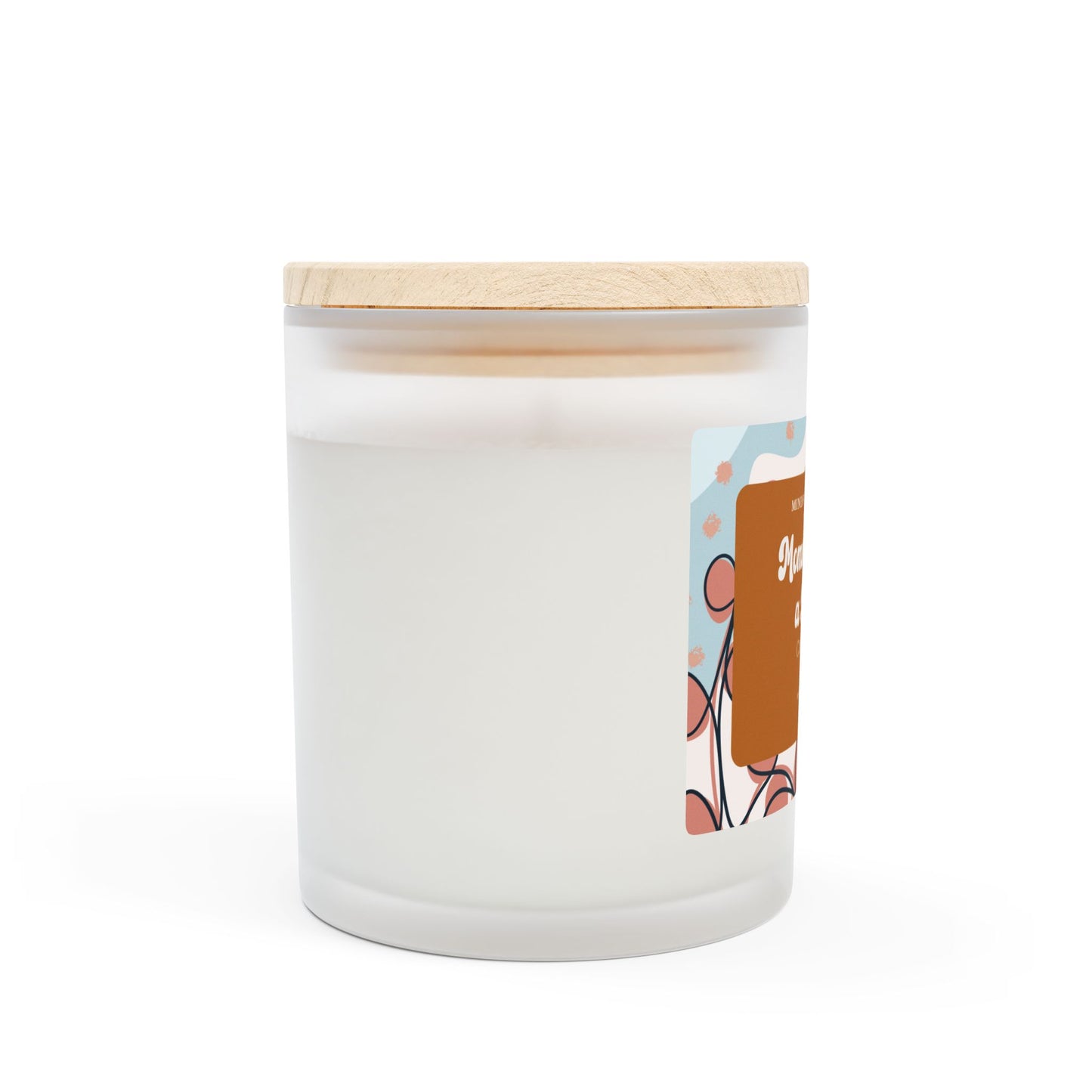 Scented Candle, Mommy Needs a Time Out Candle in Frosted Glass with Wood Wick, Eco-friendly Mom Gift - Mindful Chic Designs