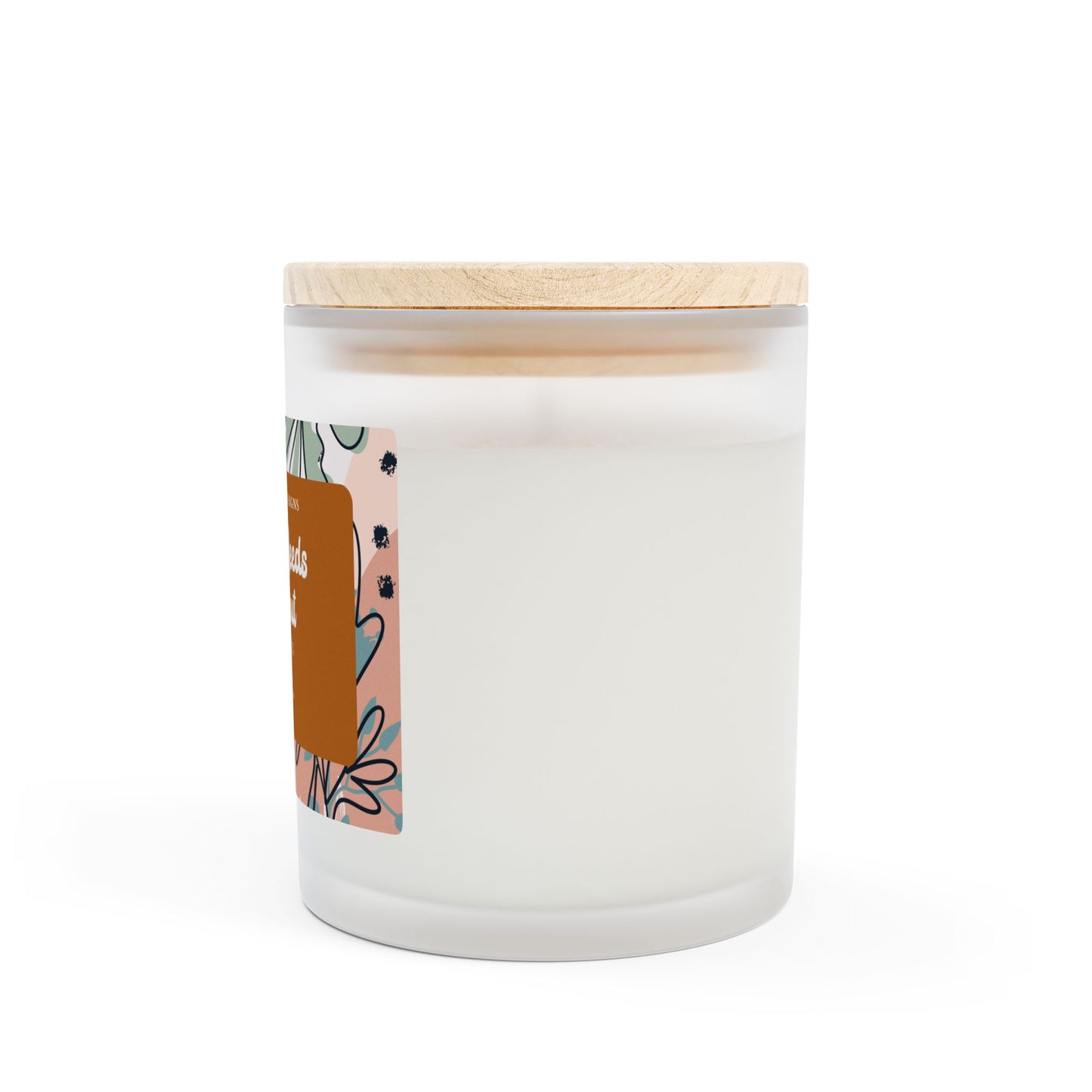 Scented Candle, Mommy Needs a Time Out Candle in Frosted Glass with Wood Wick, Eco-friendly Mom Gift - Mindful Chic Designs