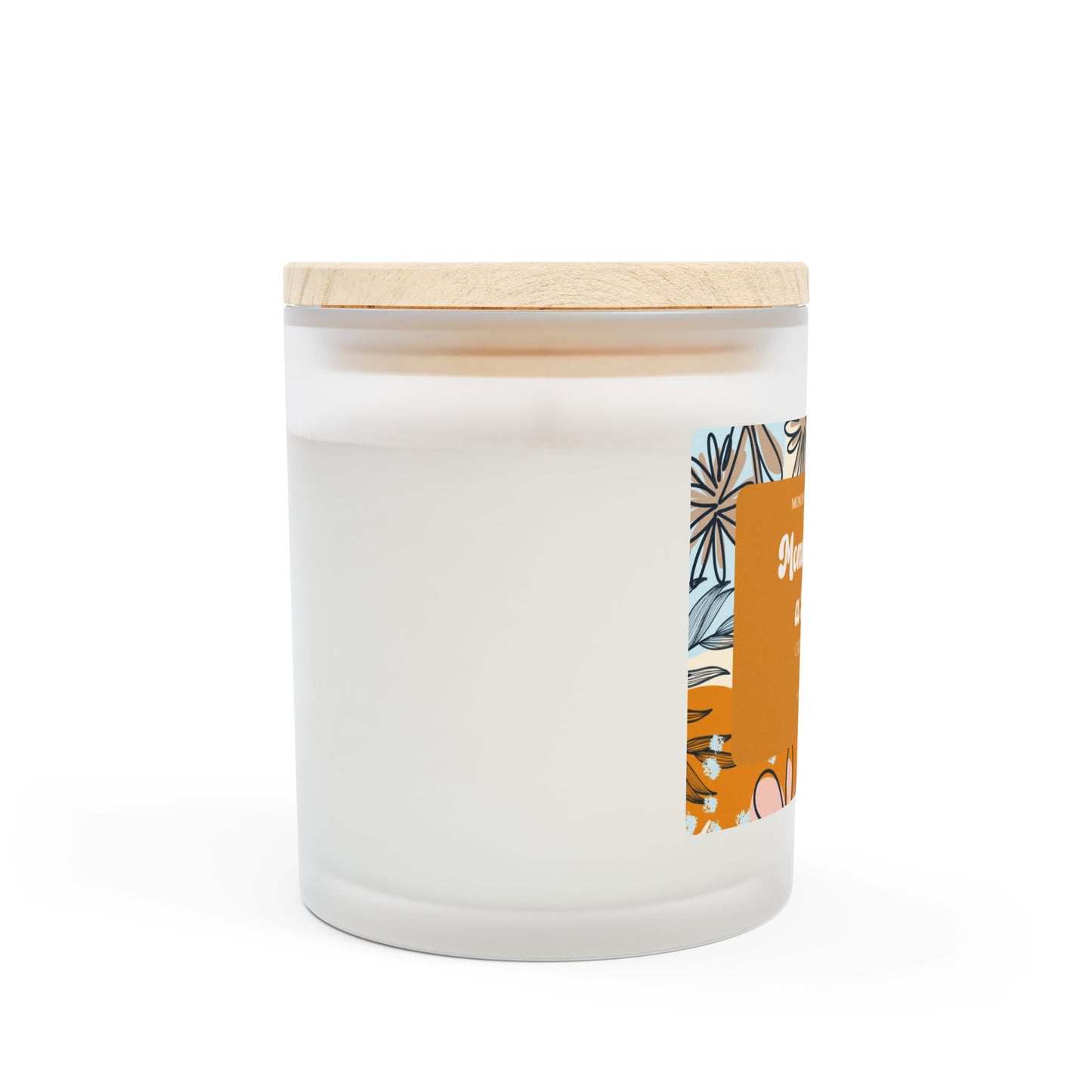 Scented Candle, Mommy Needs a Time Out Candle in Frosted Glass with Wood Wick, Eco-friendly Mom Gift - Mindful Chic Designs