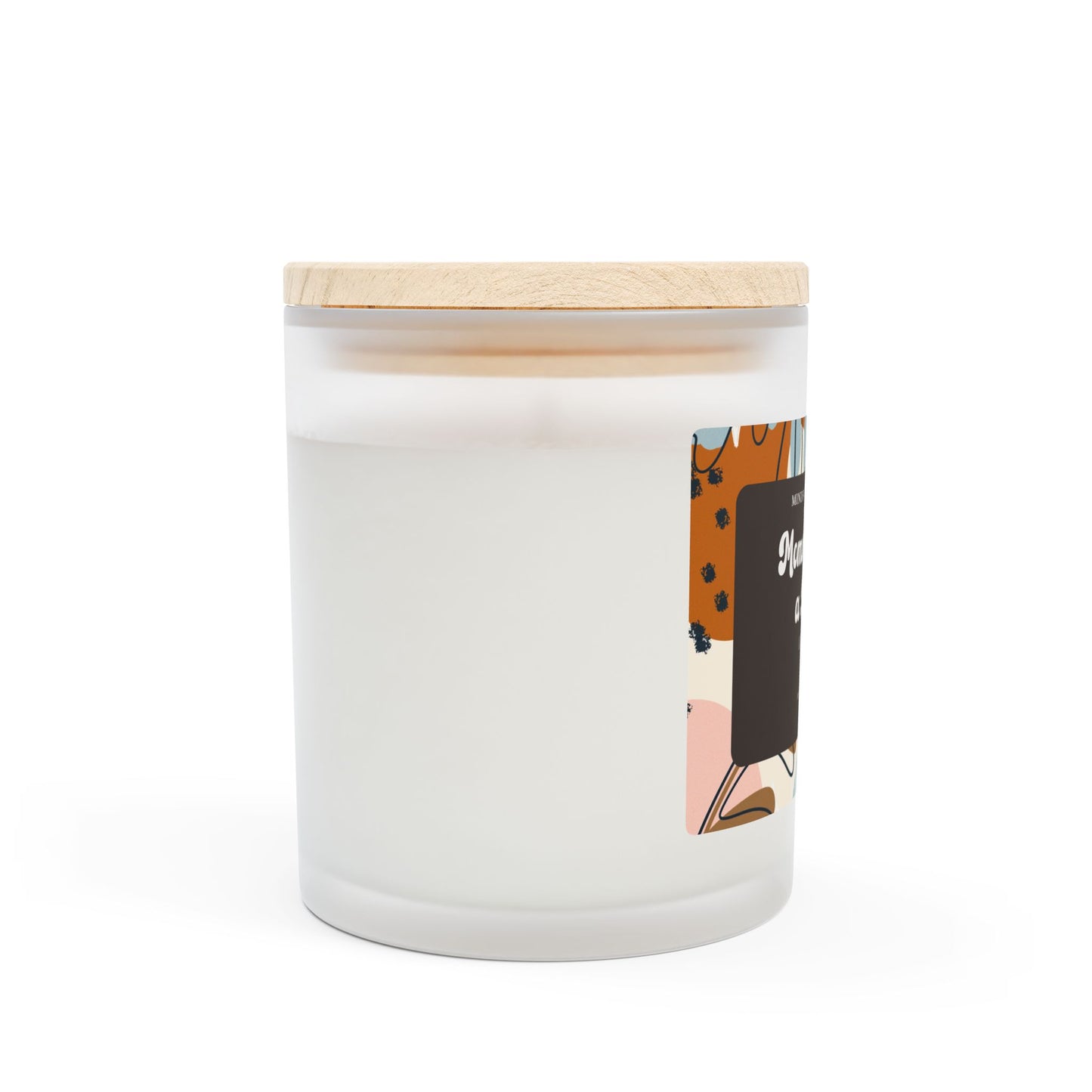 Scented Candle, Mommy Needs a Time Out Candle in Frosted Glass with Wood Wick, Eco-friendly Mom Gift - Mindful Chic Designs