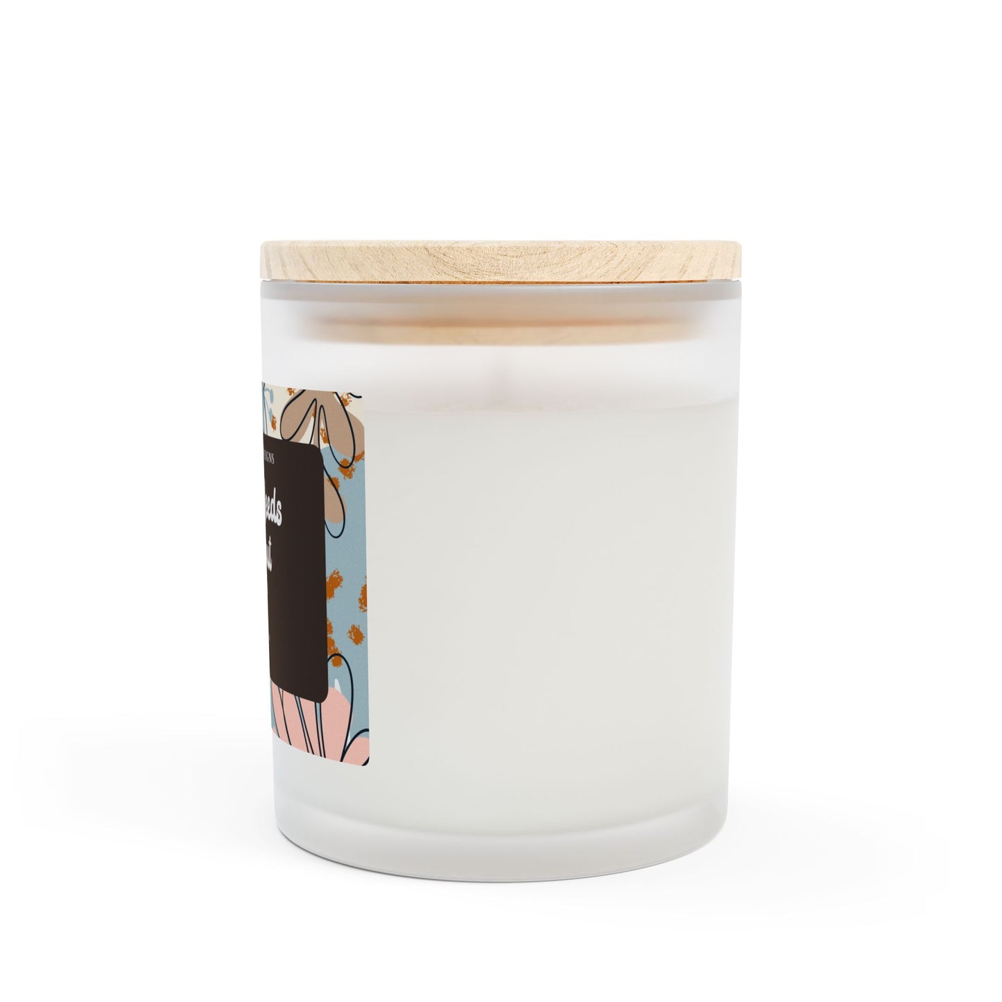 Scented Candle, Mommy Needs a Time Out Candle in Frosted Glass with Wood Wick, Eco-friendly Mom Gift - Mindful Chic Designs