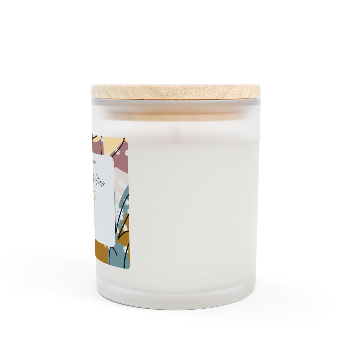Mango Coconut Scented Candle - Relaxing Tropical Soy Wax Candle in Frosted Glass with Wooden Wick, Home Decor, Relaxation Gift, Calming Aromatherapy Candle