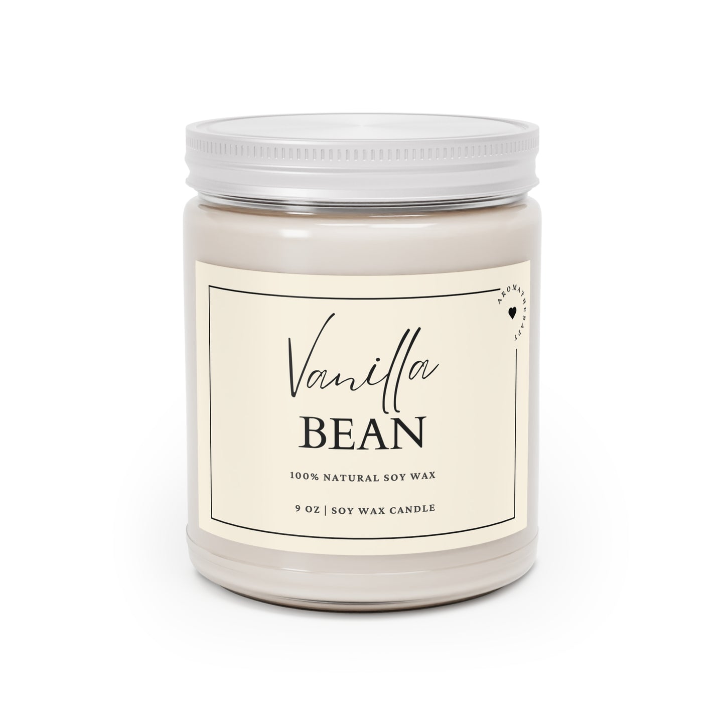 Vanilla Bean Soy Wax Candle in Amber Jar Sweet Vanilla Scented Long-Lasting Aroma Gift for Stress Relief Candle Rich Vanilla Tonka Bean Whipped Cocoa - Mindful Chic Designs 