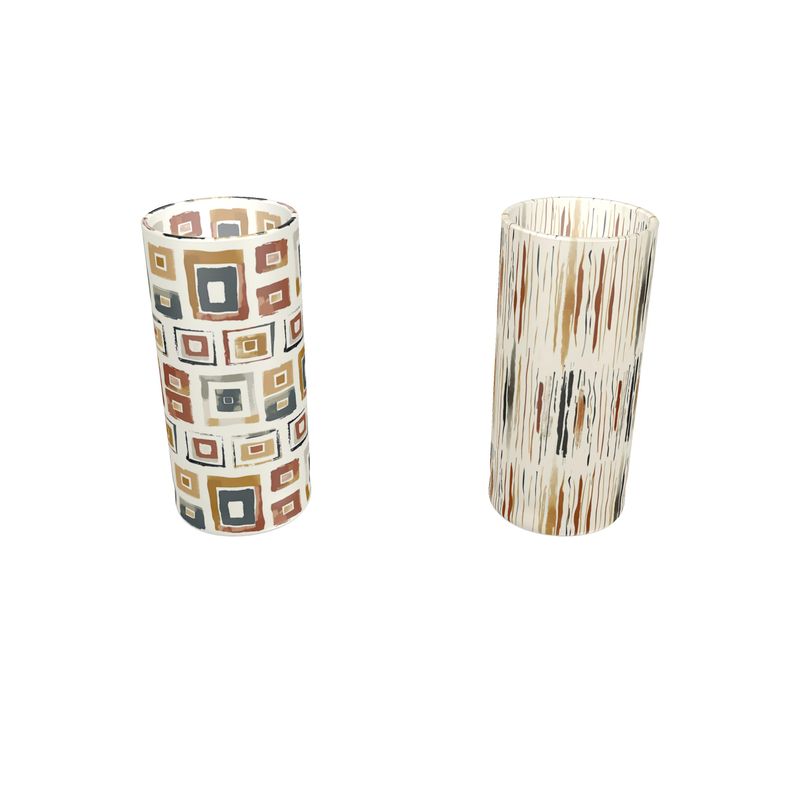 Set of 2 Boho Shot Glasses with Tin Case | Stylish Portable Drinkware