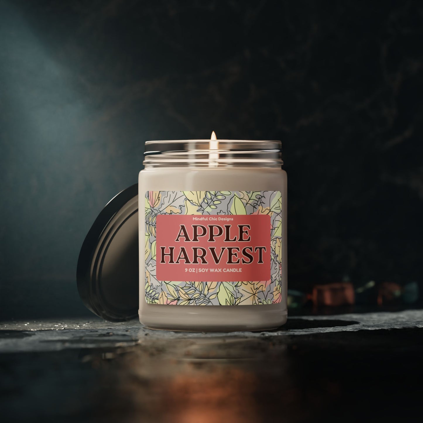 Fall Scented Candle Collection Cozy Fall Candles with Warm Autumn Fragrances - Mindful Chic Designs 