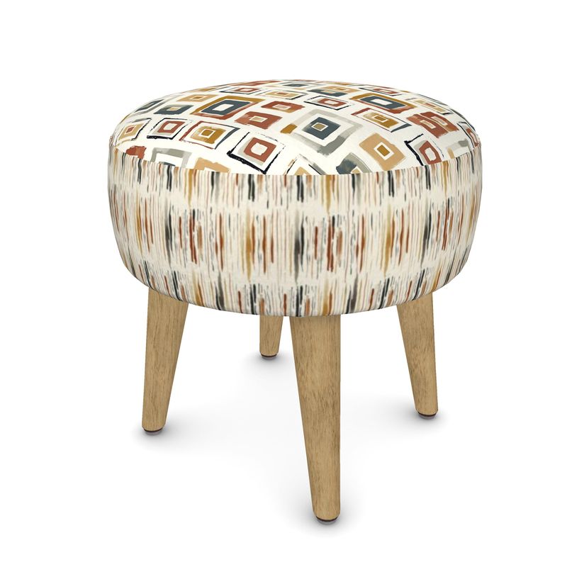 Boho Footstool | Stylish Bohemian Ottoman for Living Room & Bedroom - Mindful Chic Designs 