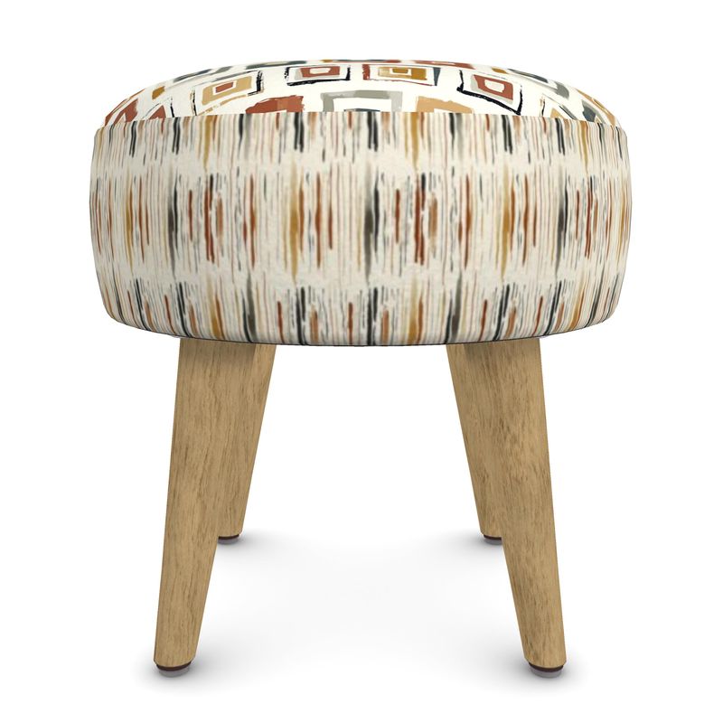 Boho Footstool | Stylish Bohemian Ottoman for Living Room & Bedroom - Mindful Chic Designs 