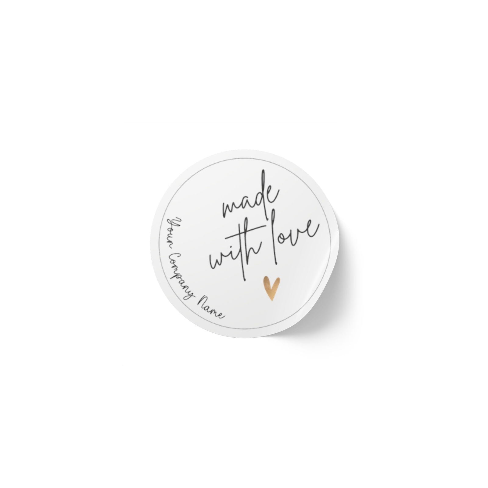 Custom Made with Love Stickers for Small Business Owners Custom Packaging Labels Handmade Product Seals Thank You Stickers - Mindful Chic Designs 