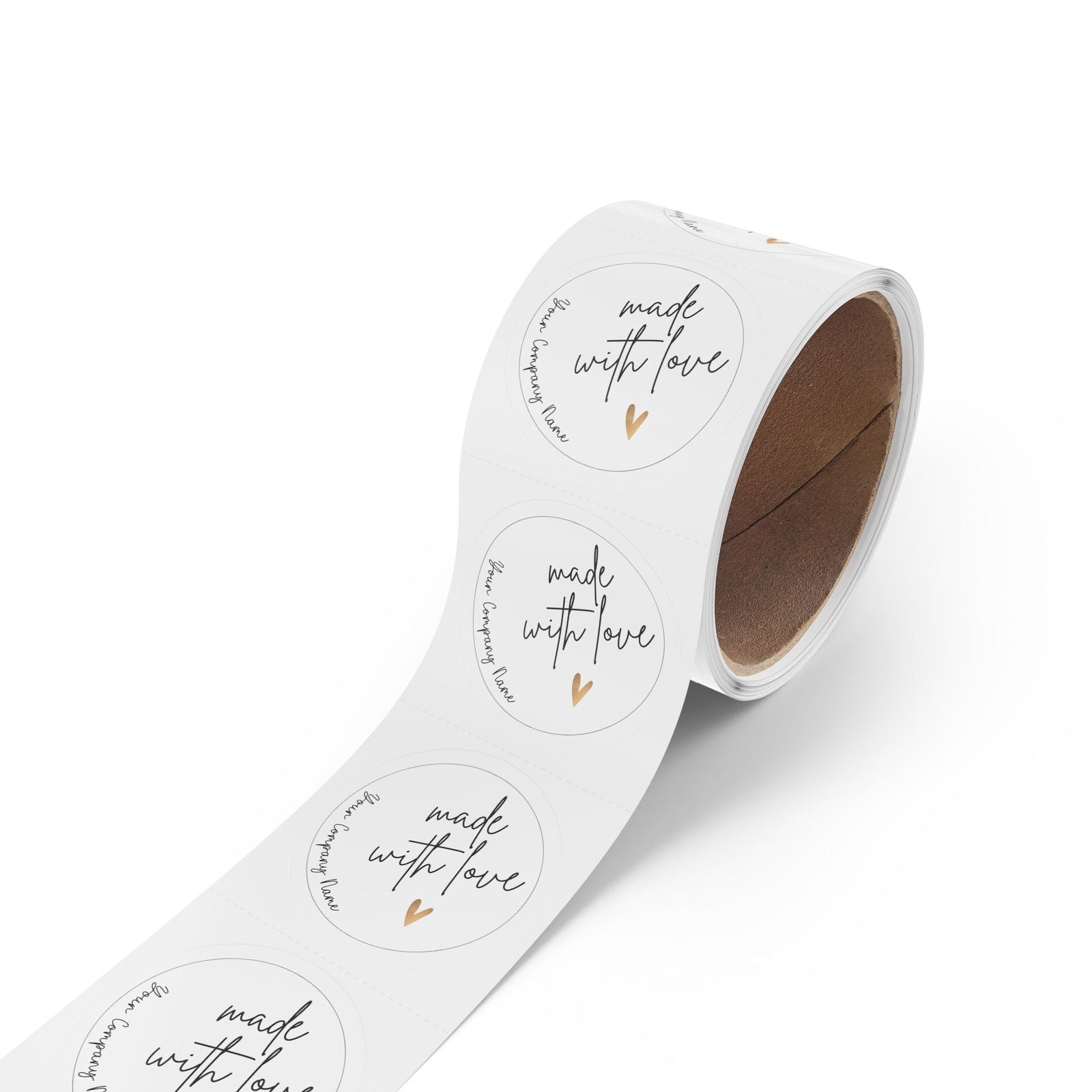 Custom Made with Love Stickers for Small Business Owners Custom Packaging Labels Handmade Product Seals Thank You Stickers - Mindful Chic Designs 