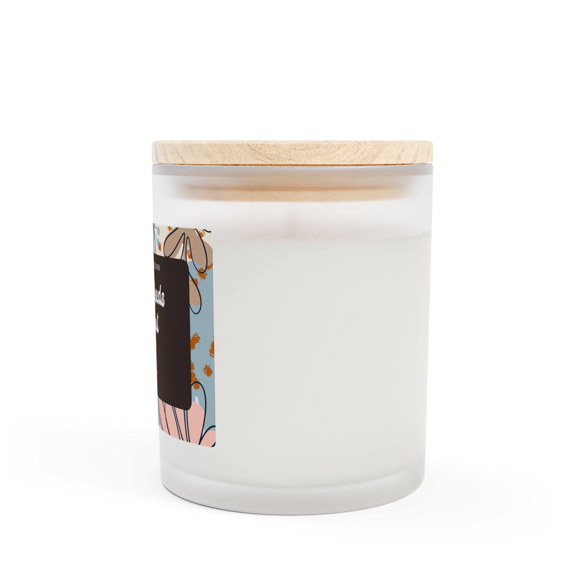 Scented Candle, Mommy Needs a Time Out Candle in Frosted Glass with Wood Wick, Eco-friendly Mom Gift - Mindful Chic Designs 