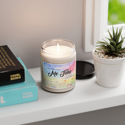 Me Time Scented Soy Candle for Self Care and Relaxation Long - Lasting Aromatherapy Candle Perfect for Stress Relief Spa Days and Home Pampering - Mindful Chic Designs