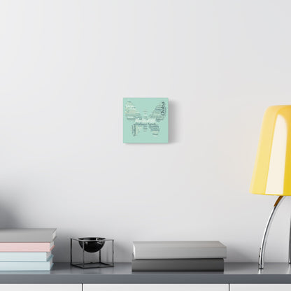 Sage Green Butterfly Yoga Canvas Print Butterfly Meditation Words Home Decor for Home Office Inspirational Wall Art for Calm Positive Energy Wall Art Decor Matte Canvas - Mindful Chic Designs 